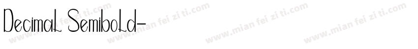 Decimal Semibold字体转换